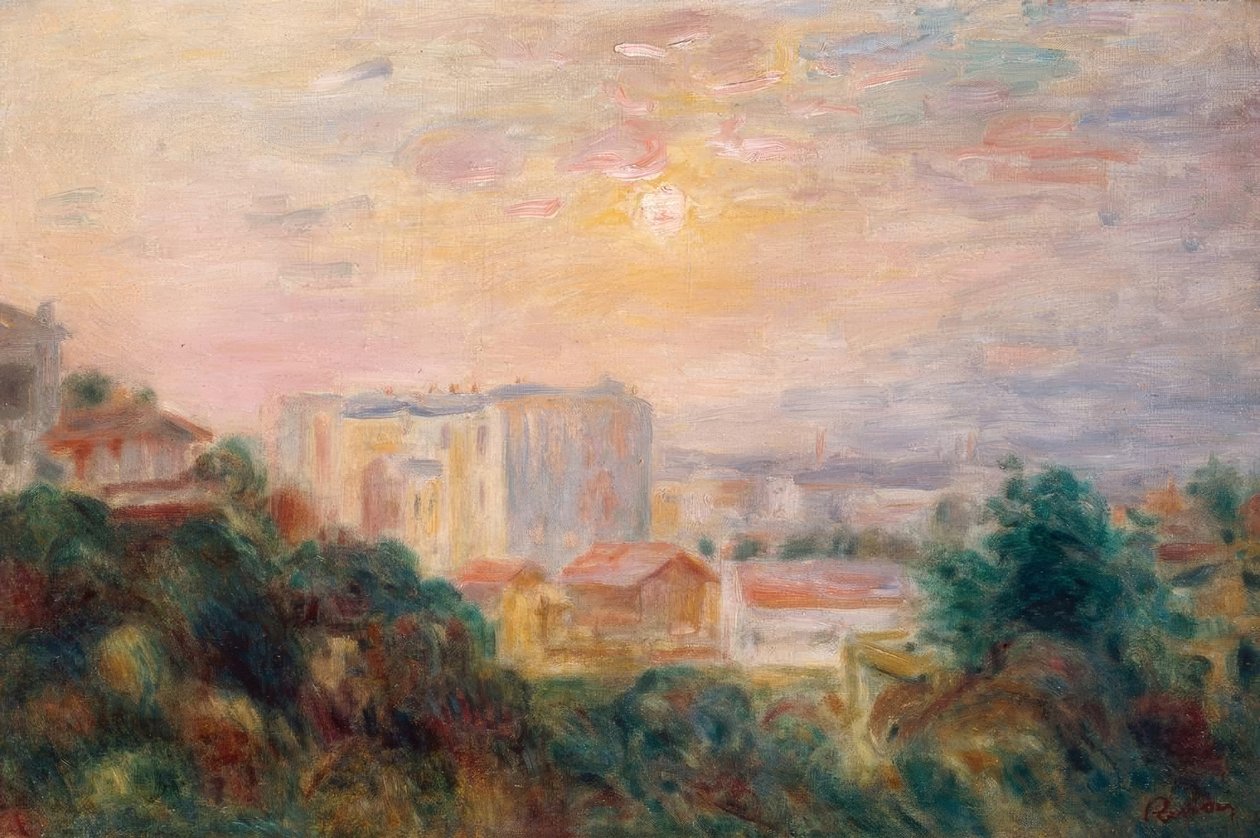 Uitzicht op Montmartre door Pierre Auguste Renoir