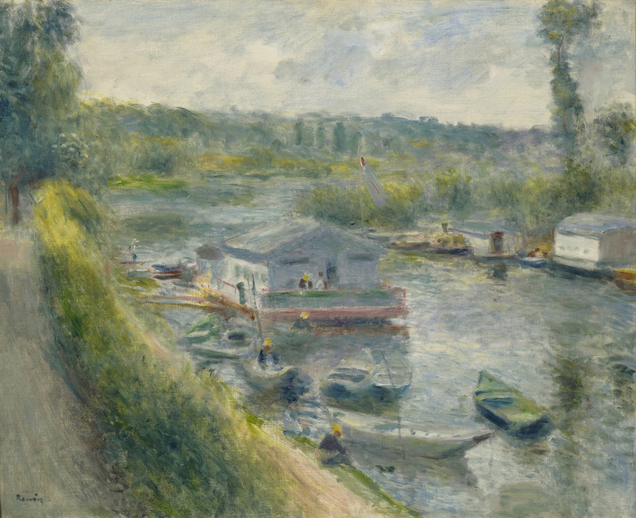 Wasboot bij Bas-Meudon door Pierre Auguste Renoir