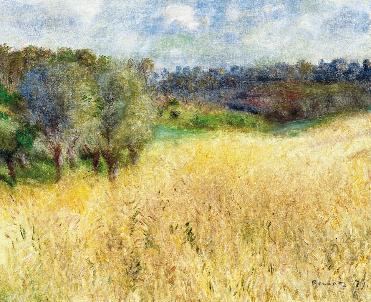 Korenveld, 1879 door Pierre Auguste Renoir