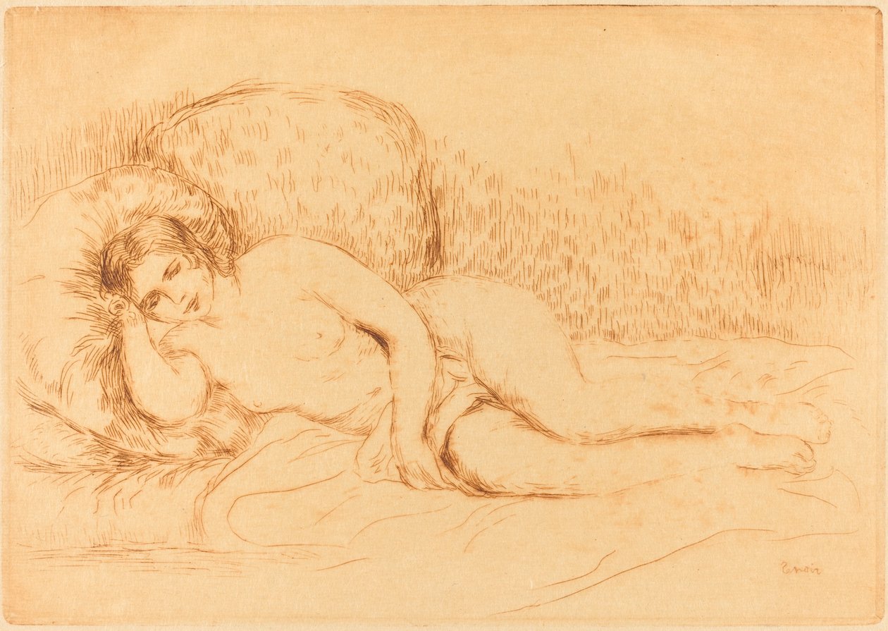 Liggende vrouw, 1906 door Pierre Auguste Renoir