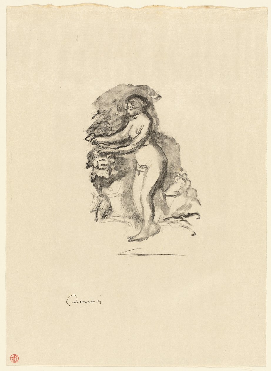 Vrouw met Wijnstok door Pierre Auguste Renoir