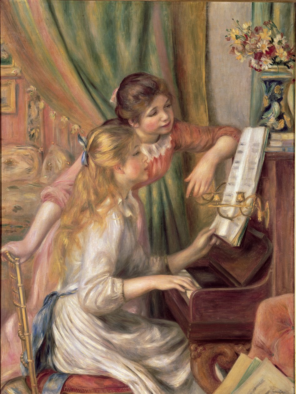 Meisjes aan de Piano door Pierre Auguste Renoir