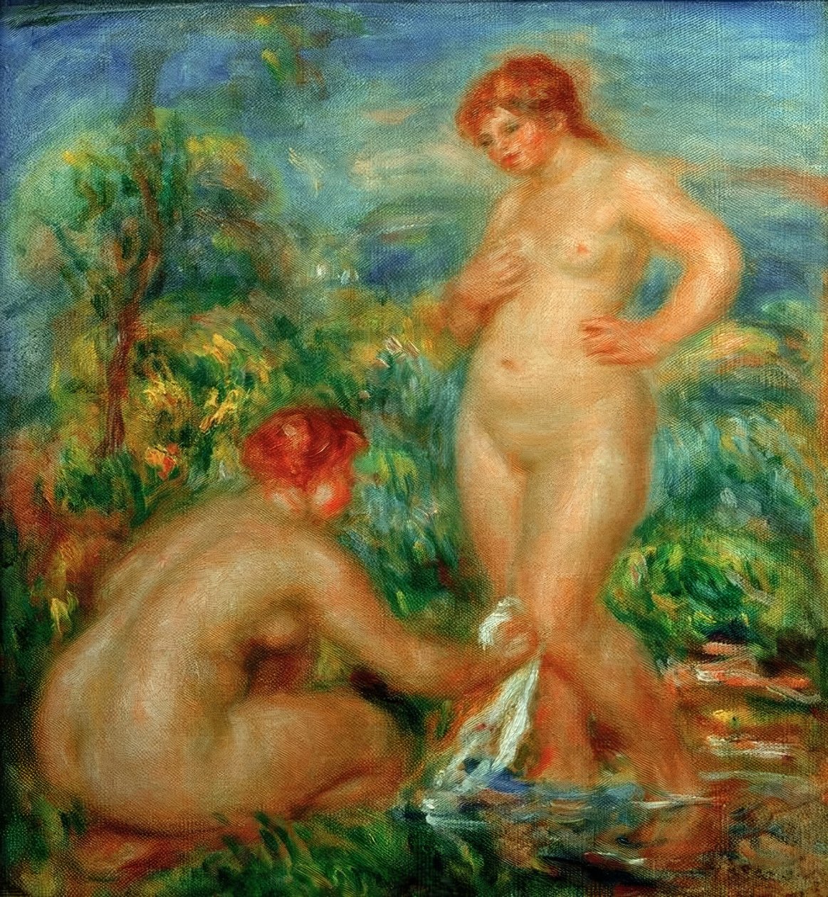 Twee badenden door Pierre Auguste Renoir