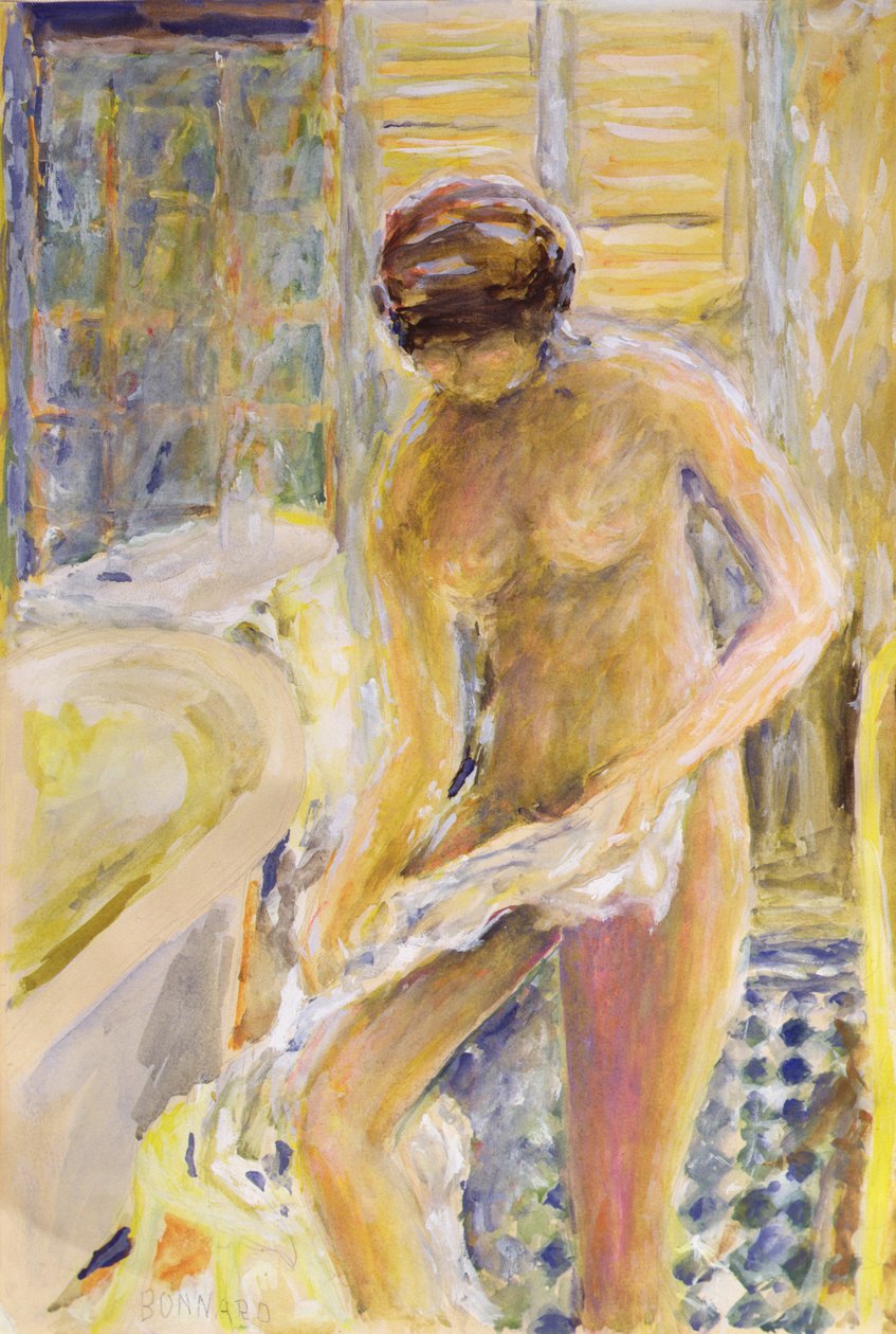 Na het Bad, ca. 1933 door Pierre Bonnard