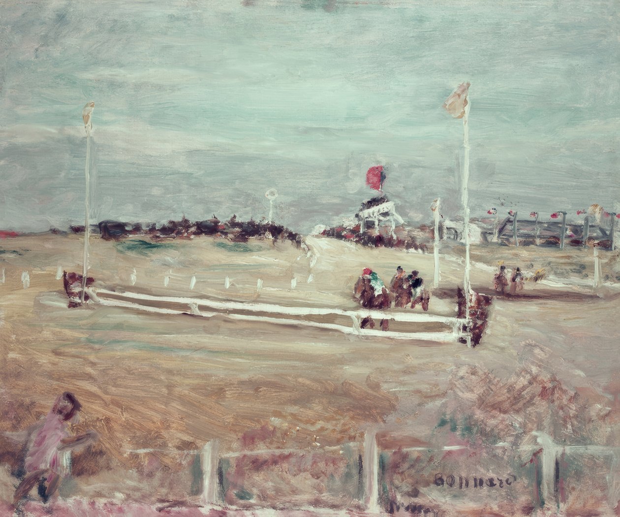 Races in Boulogne door Pierre Bonnard