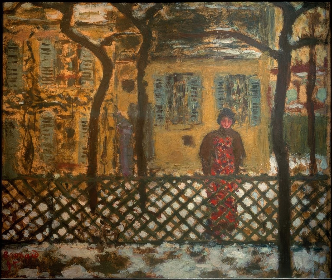 Achter het hek door Pierre Bonnard