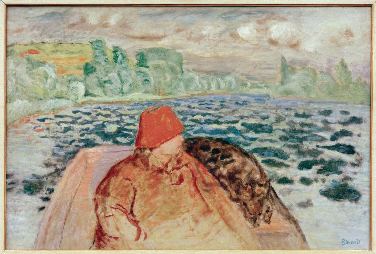 In een kano door Pierre Bonnard