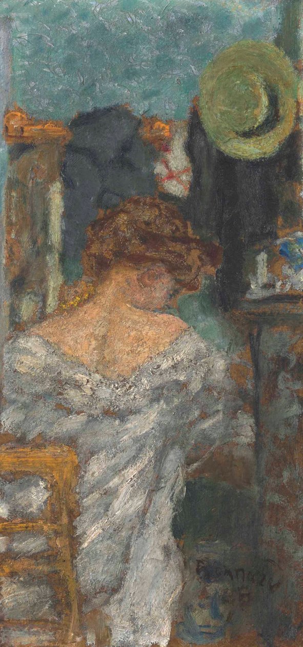Zittende vrouw, van achteren door Pierre Bonnard