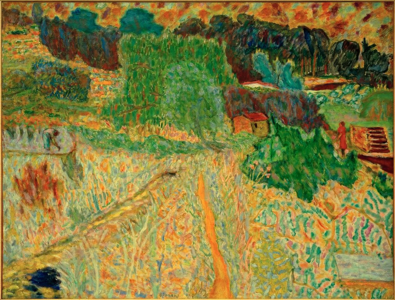 Groot landschap van het zuiden (Le Cannet) door Pierre Bonnard