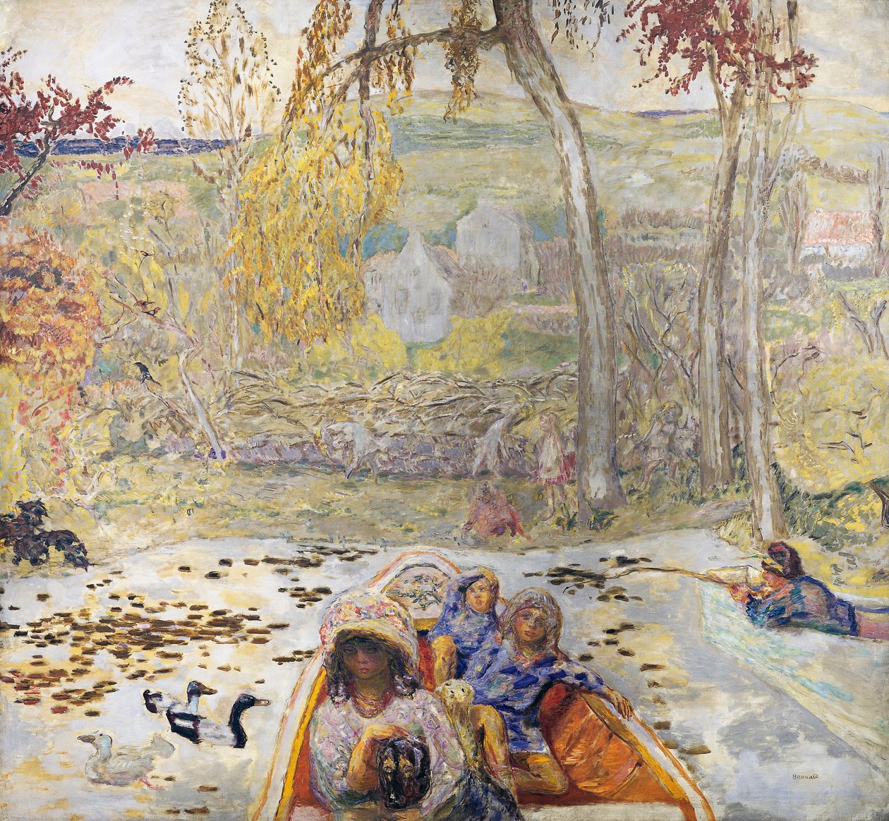 In een boot door Pierre Bonnard