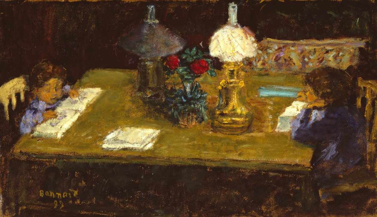 Interieur: De kinderen van Terrasse door Pierre Bonnard