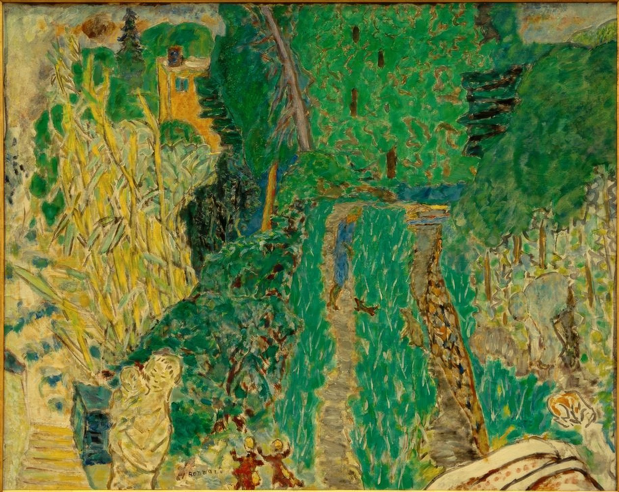 Tuin bij de kleine brug door Pierre Bonnard