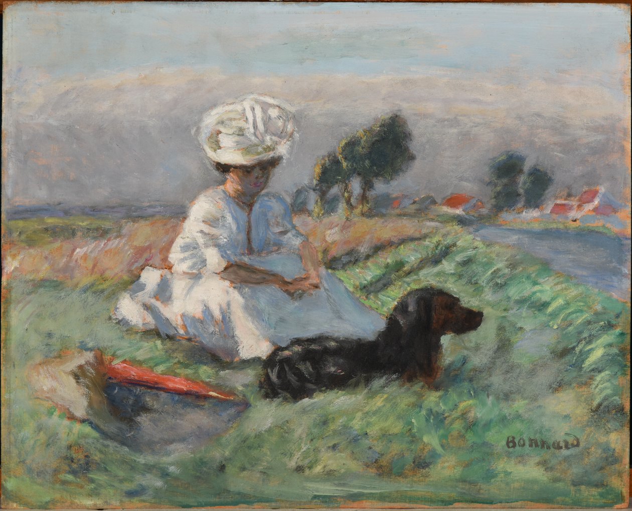 De vrouw met de hond door Pierre Bonnard