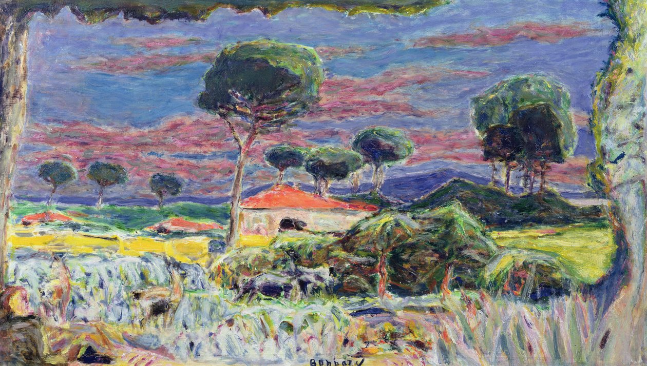 Landschap op de middag door Pierre Bonnard
