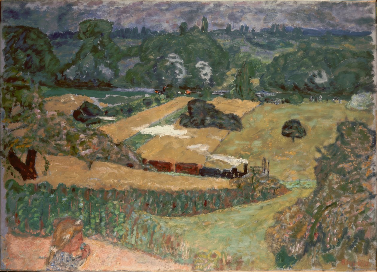 Landschap met goederentrein door Pierre Bonnard