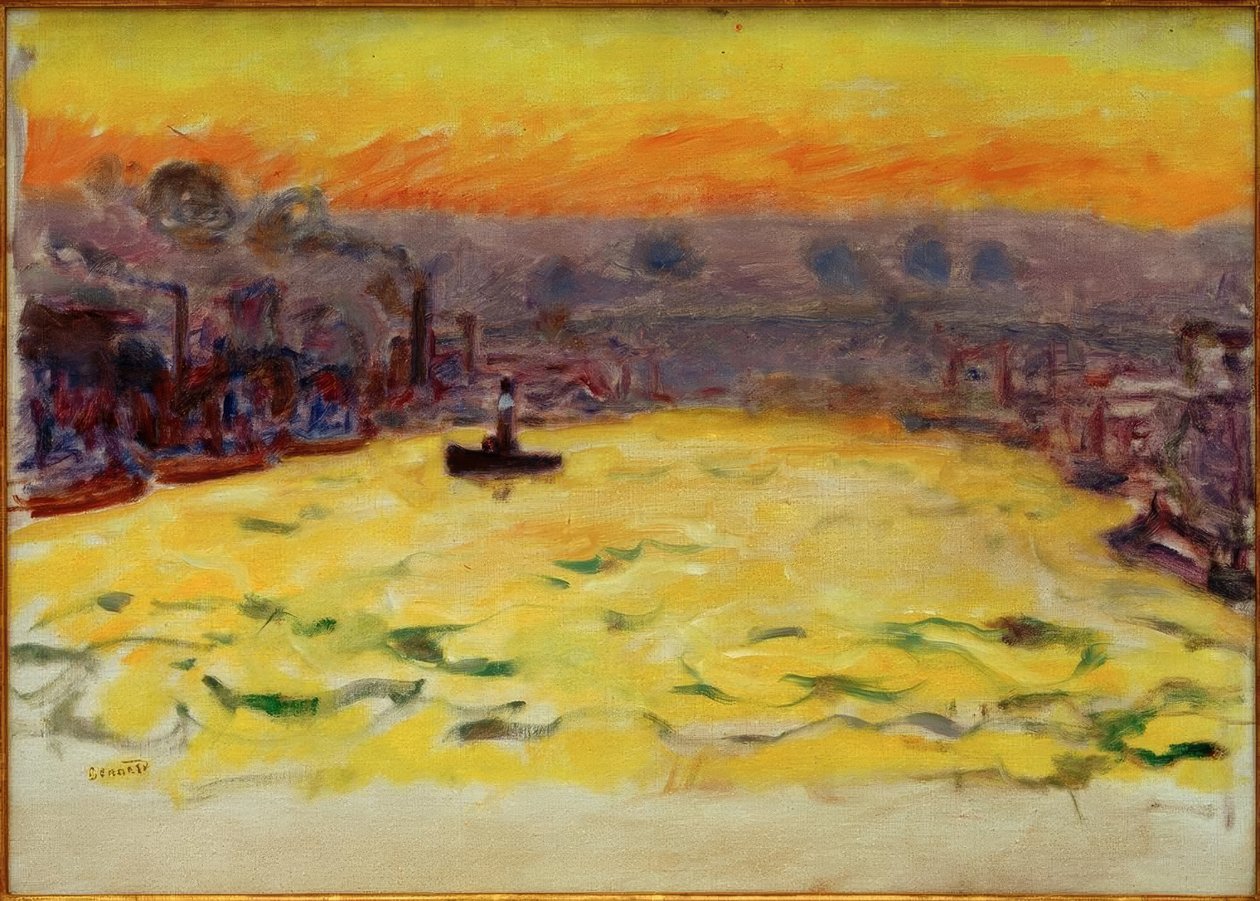 De haven, zonsondergang door Pierre Bonnard