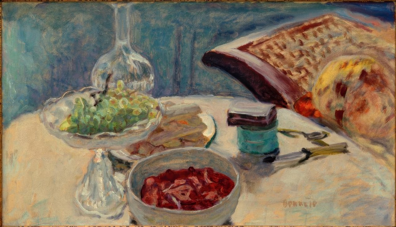 Stilleven met figuur (Marthe Bonnard) door Pierre Bonnard