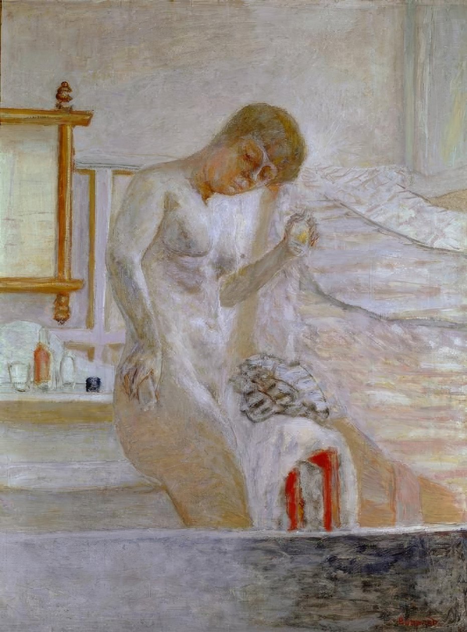 Staand Naakt bij de Toilette door Pierre Bonnard