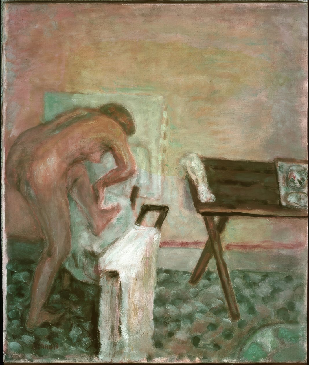 Kleine gebogen naakt door Pierre Bonnard