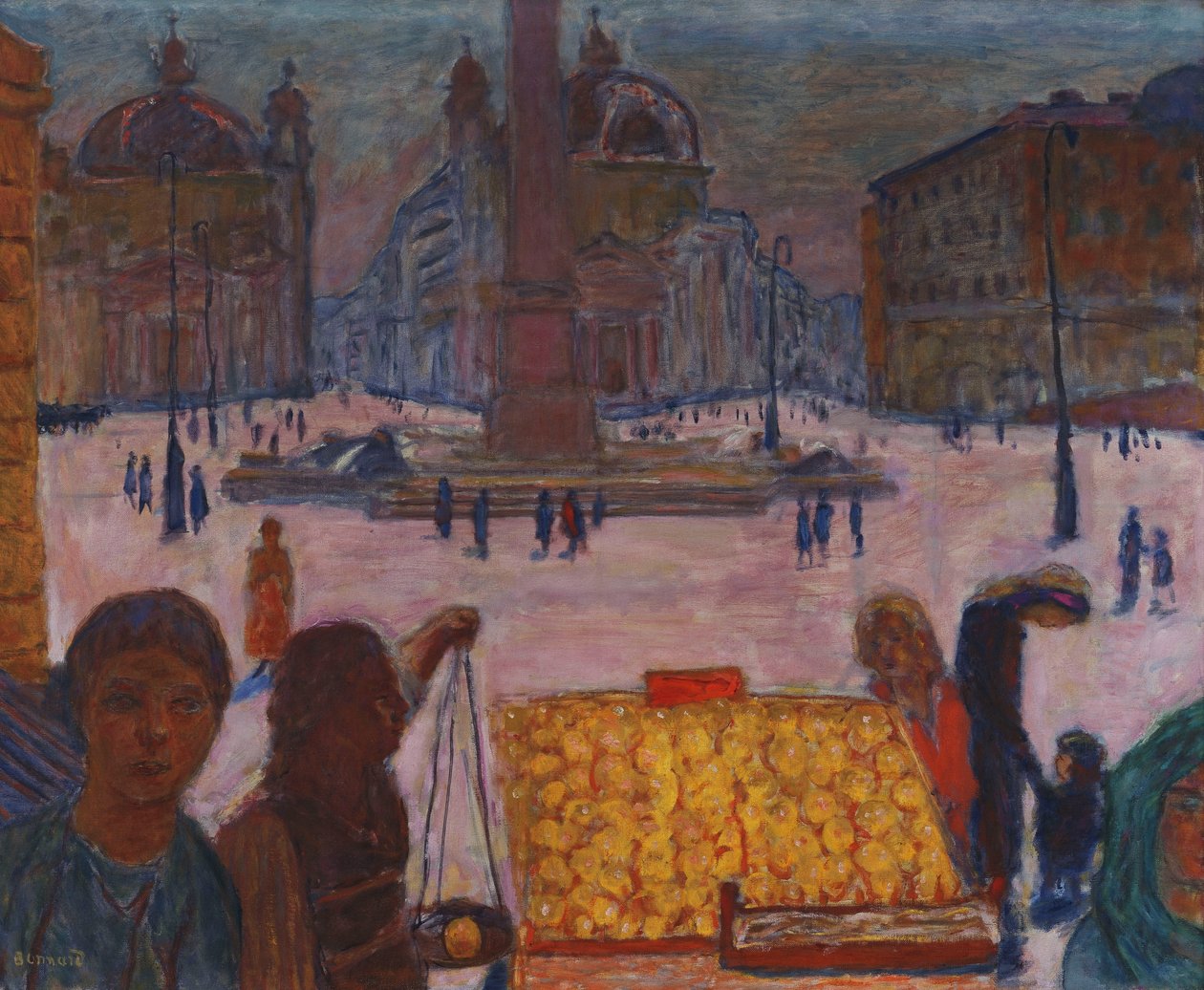 Piazza del Popolo, Rome door Pierre Bonnard