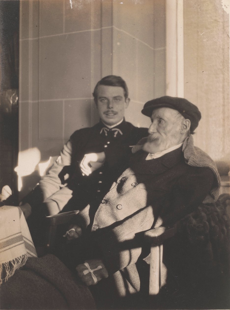 Pierre-Auguste en Jean Renoir, ca. 1916 door Pierre Bonnard