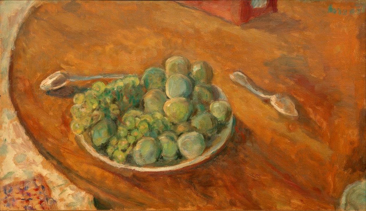 Pruimen en druiven door Pierre Bonnard