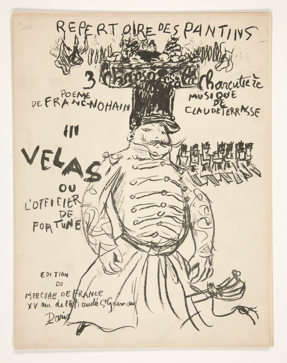Repertoire du Theatre des Pantins door Pierre Bonnard