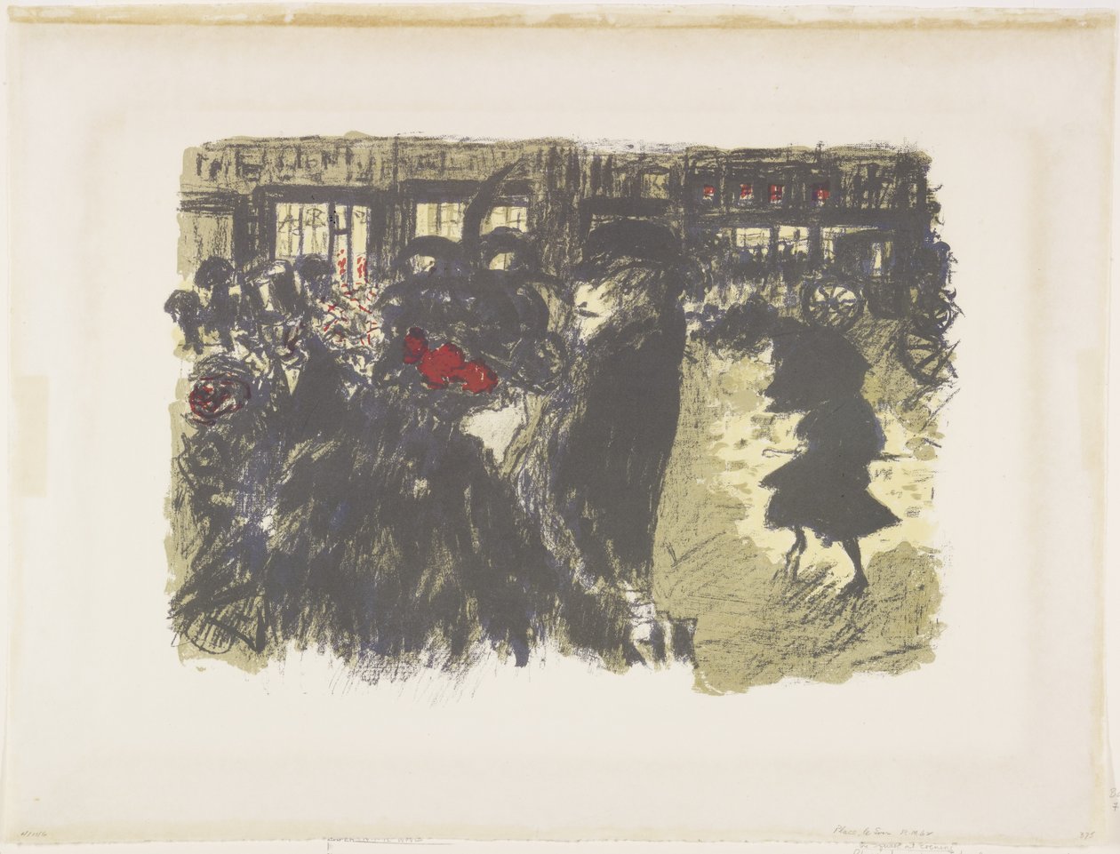 Plein bij nacht door Pierre Bonnard