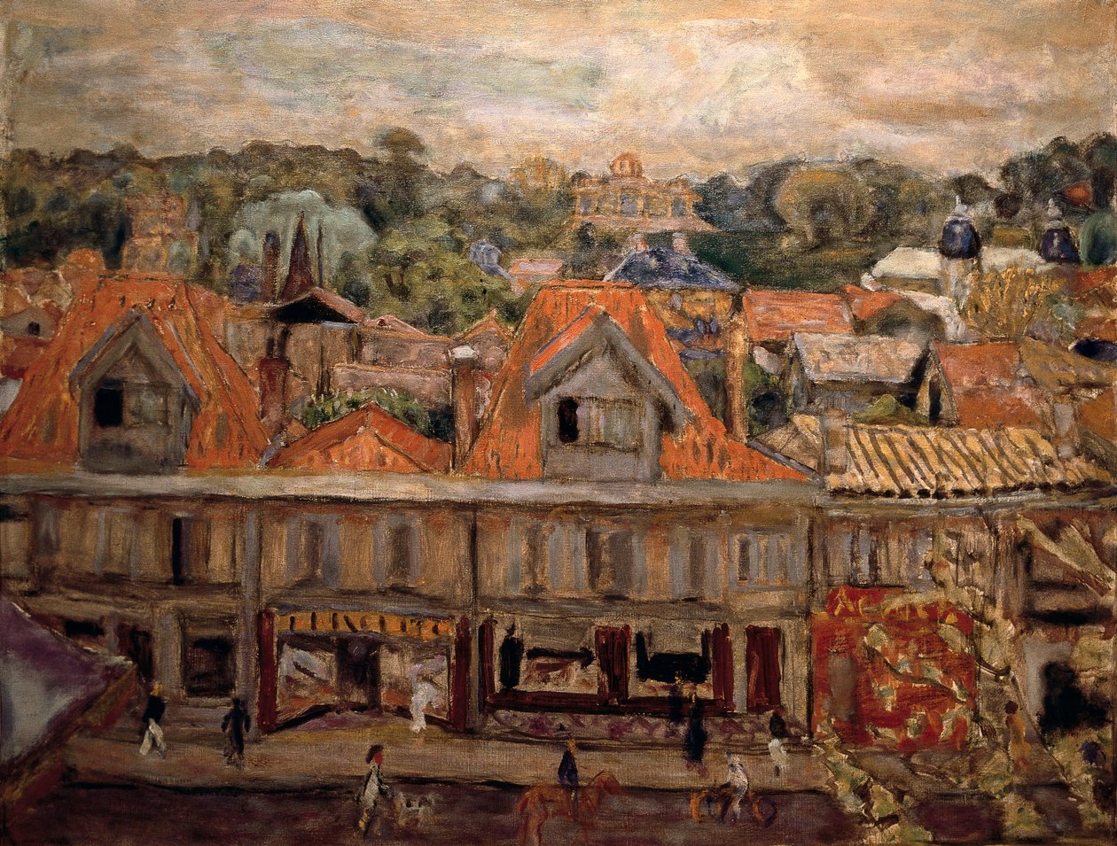 Straat in Arcachon door Pierre Bonnard