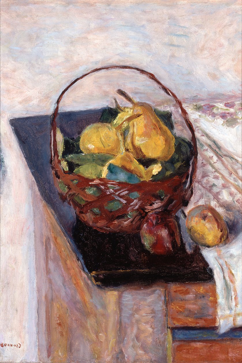 De mand met fruit door Pierre Bonnard