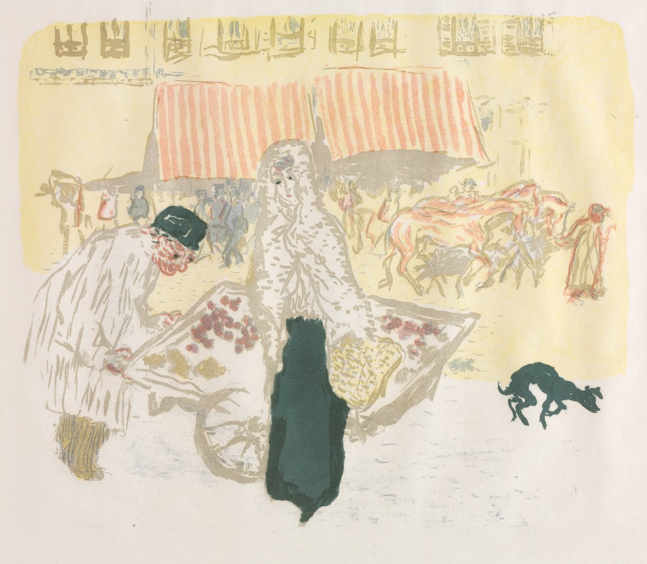 De marktkramer door Pierre Bonnard