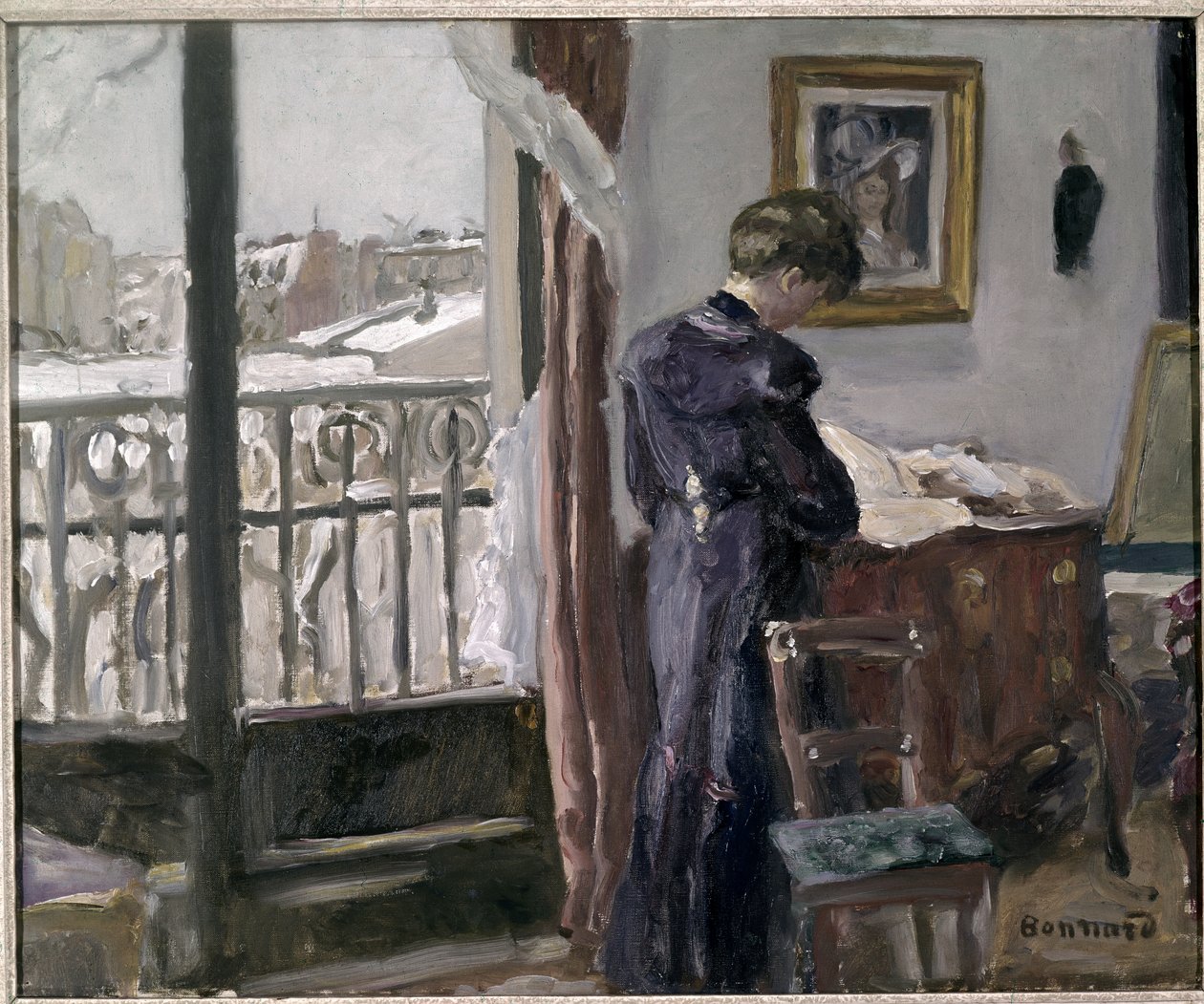 Winterdag door Pierre Bonnard