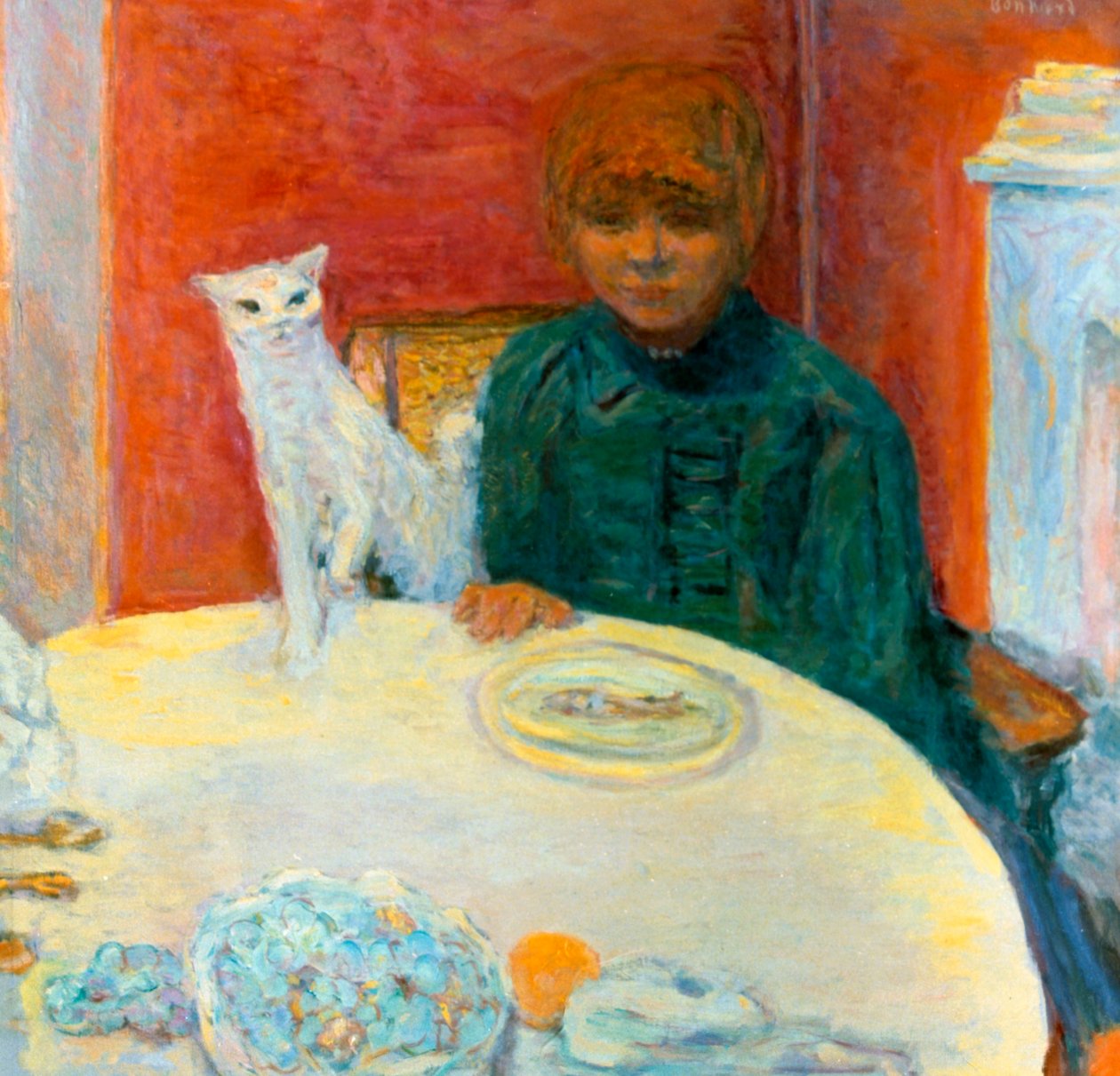 Vrouw met een Kat, 1912 door Pierre Bonnard