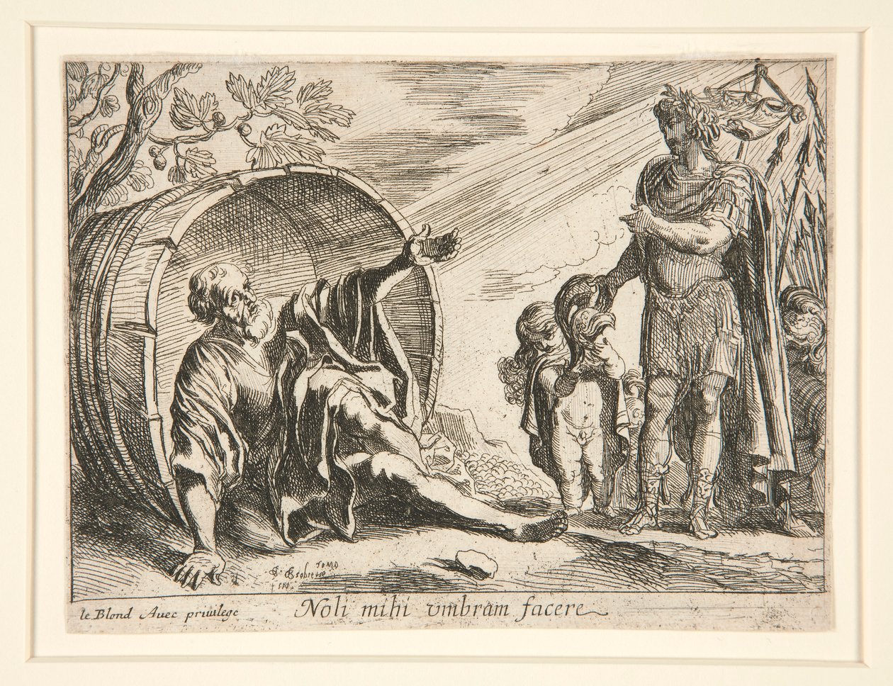 Diogenes en Alexander de Grote door Pierre Brebiette
