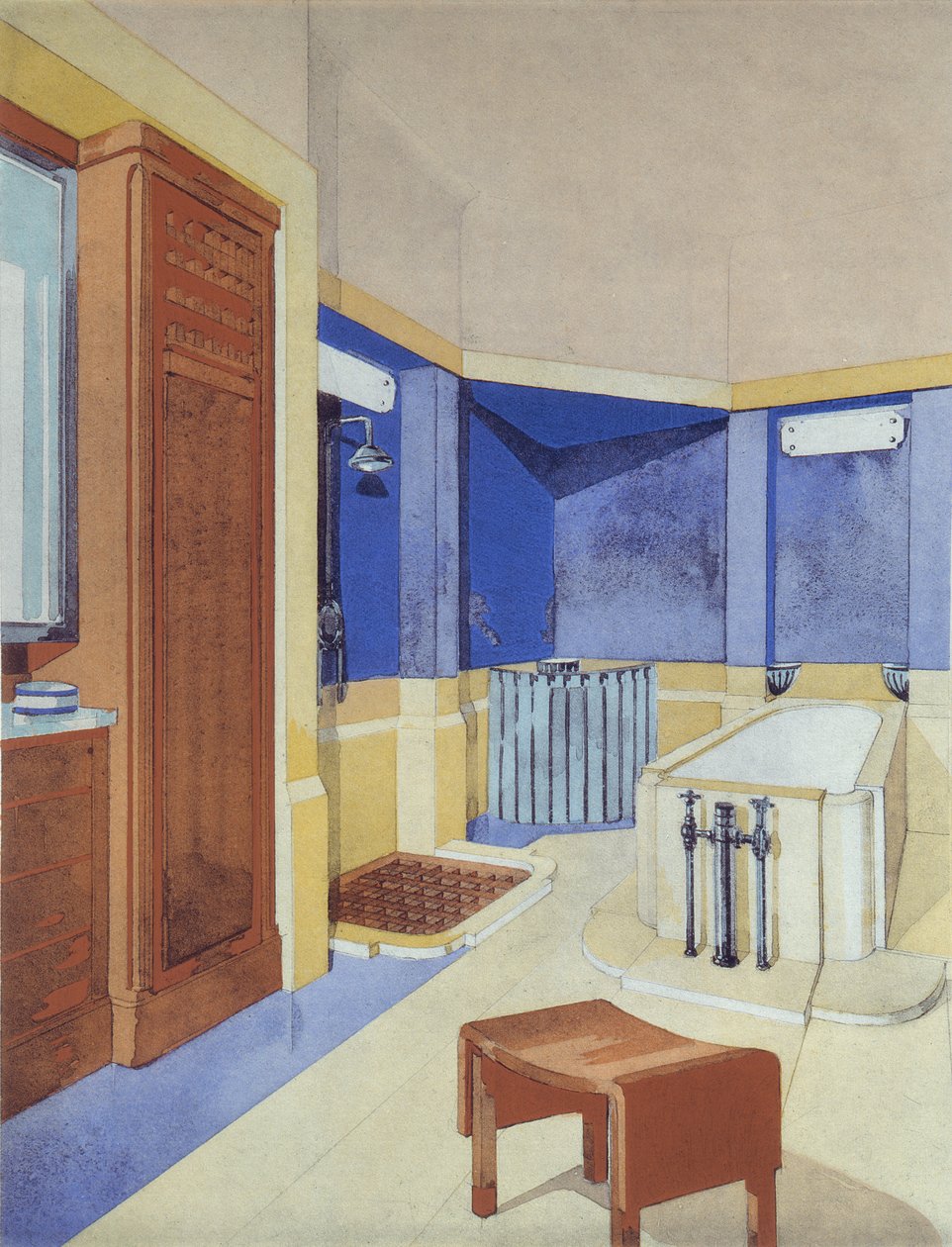 Badkamer in Parijs door Pierre Chareau