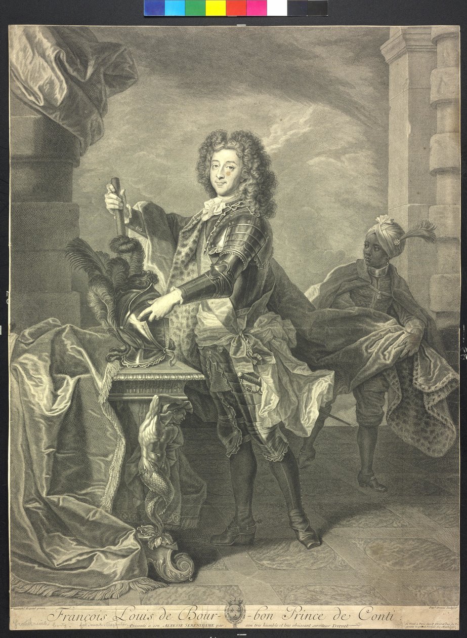 Franz Ludwig Aartshertog Conty (gravure) door Pierre Drevet