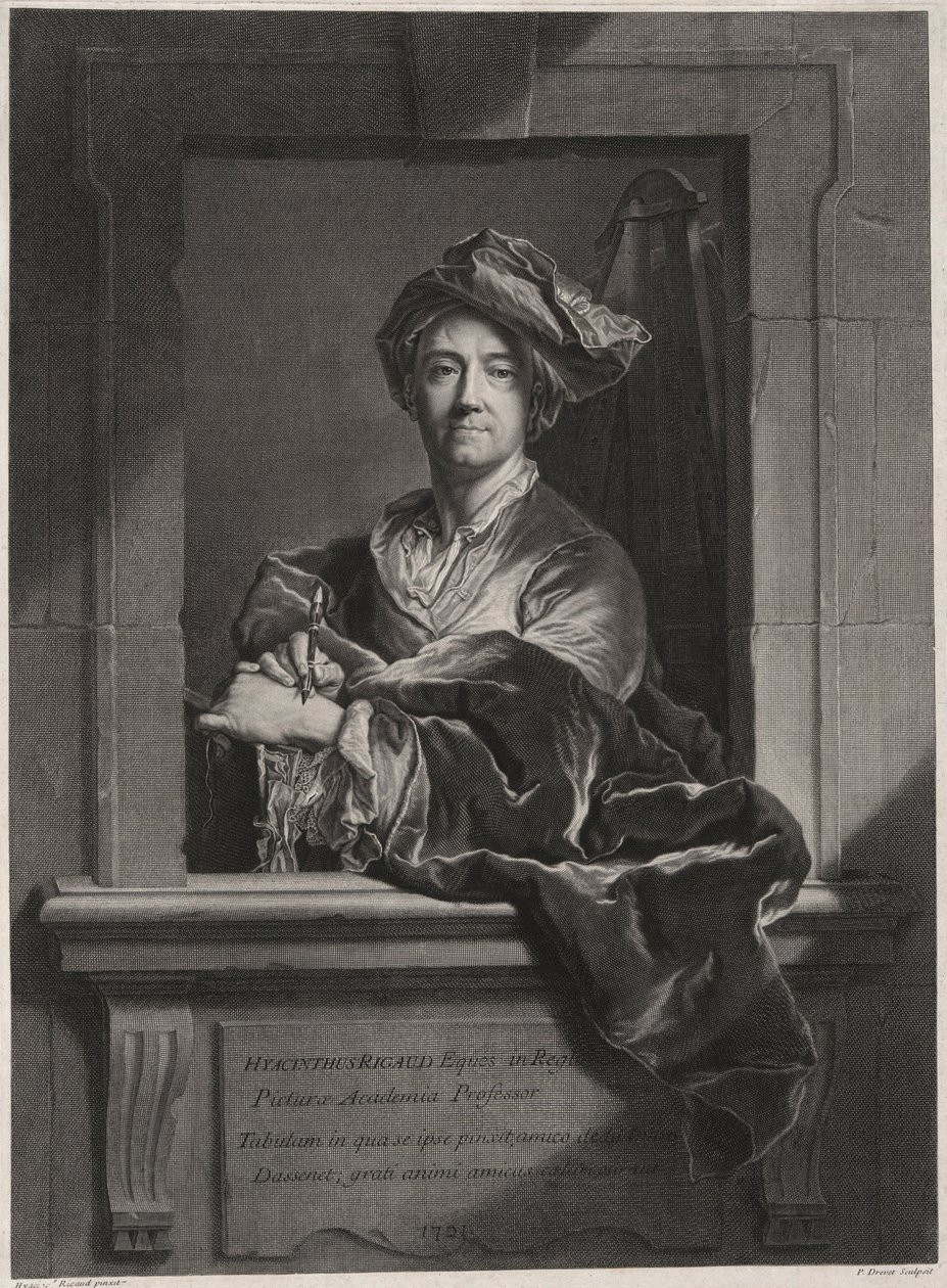 Hyacinthe Rigaud (1659-1743) door Pierre Drevet