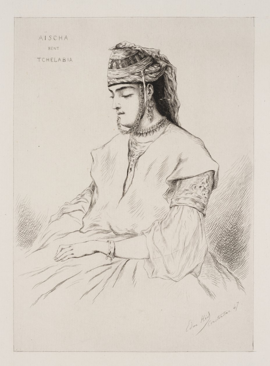 Aischa Bent Tchelabia door Pierre Edmond Alexandre Hedouin