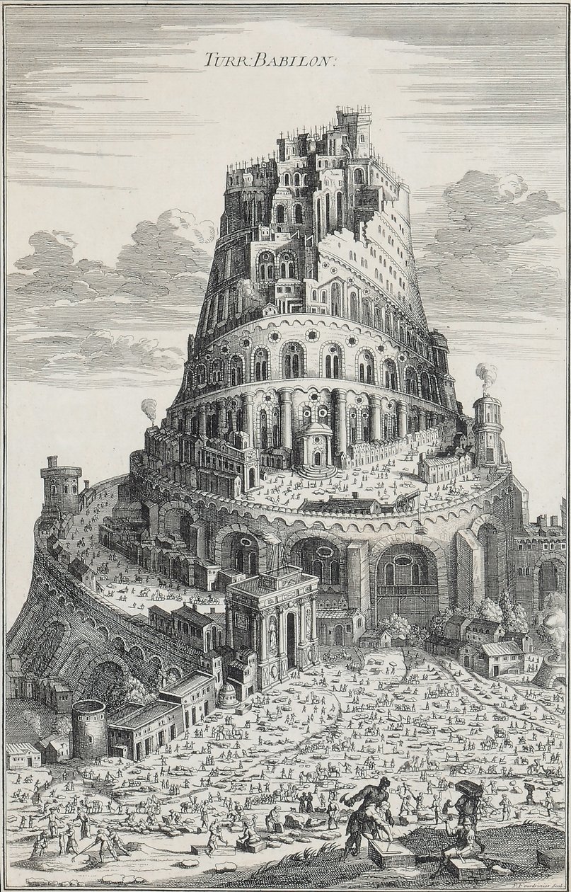 Toren van Babel door Pierre Fourdrinier