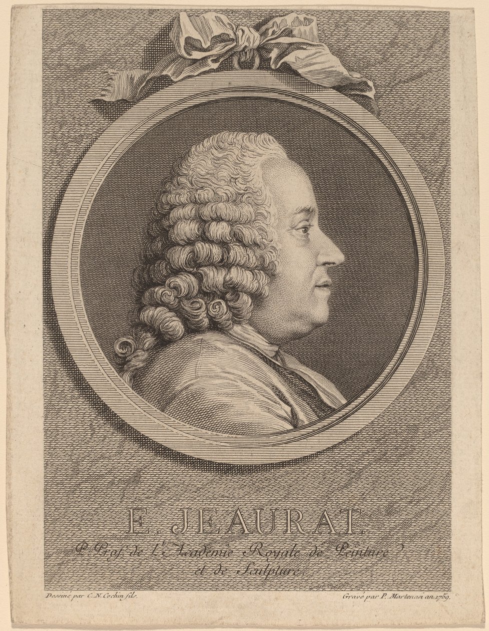 Edme-Sebastien Jeaurat door Pierre Francois Martenasie after Charles Nicolas Cochin II