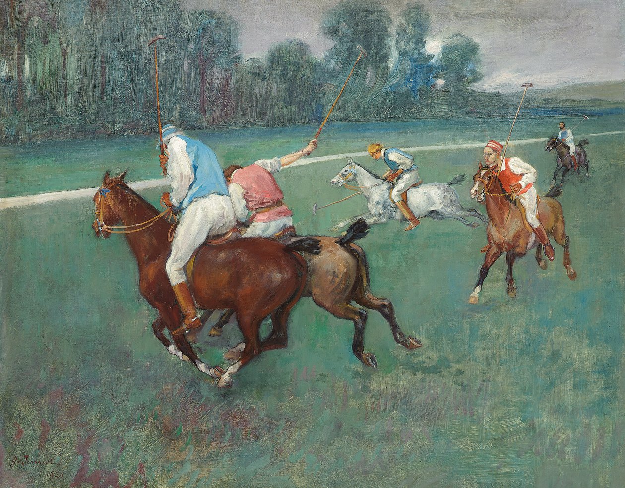 Polo spelers door Pierre Georges Jeanniot