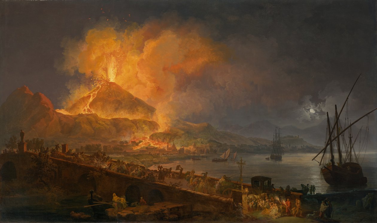 De uitbarsting van de Vesuvius door Pierre Jacques Volaire