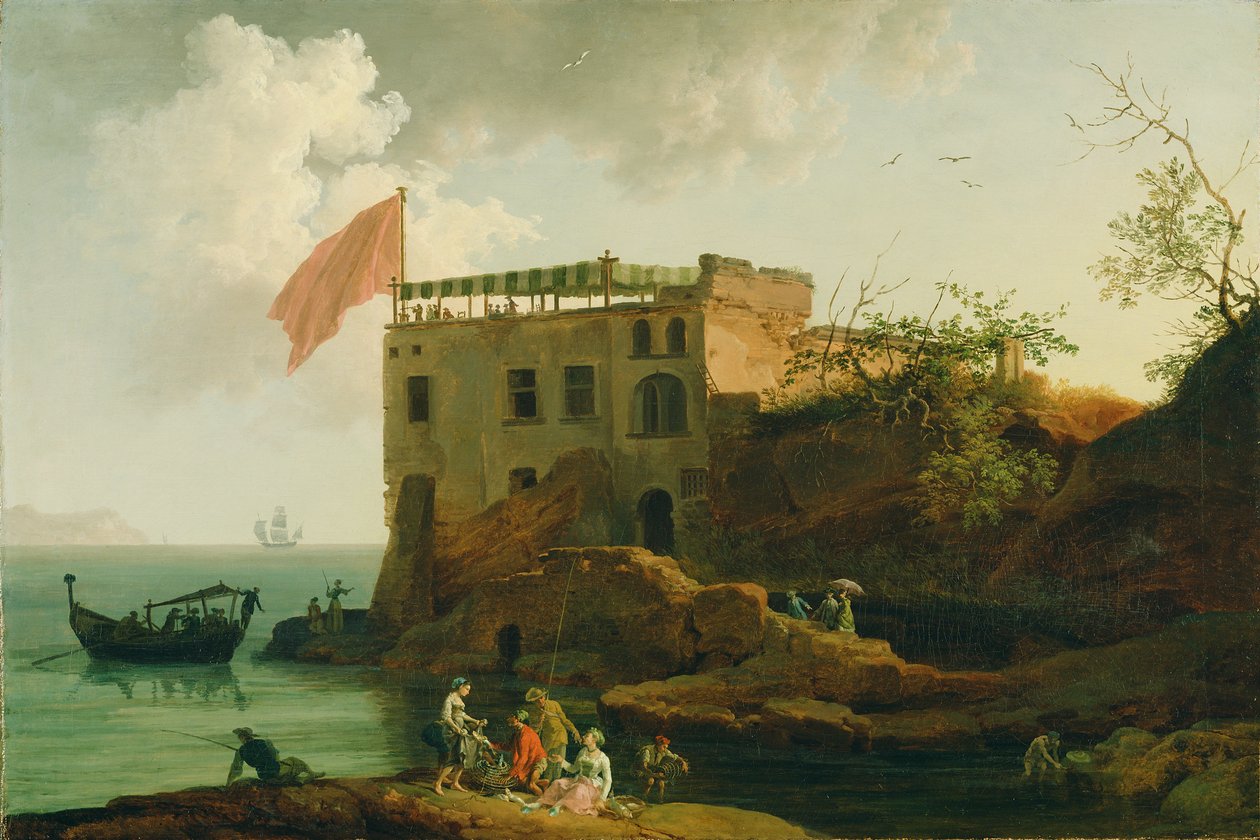 Uitzicht op Gaiola, c.1770-90 door Pierre Jacques Volaire
