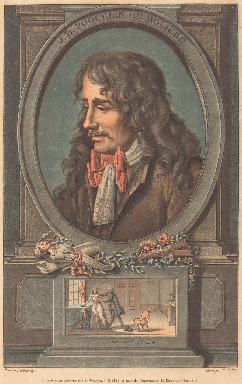J.B. Poquelin de Moliere door Pierre Michel Alix