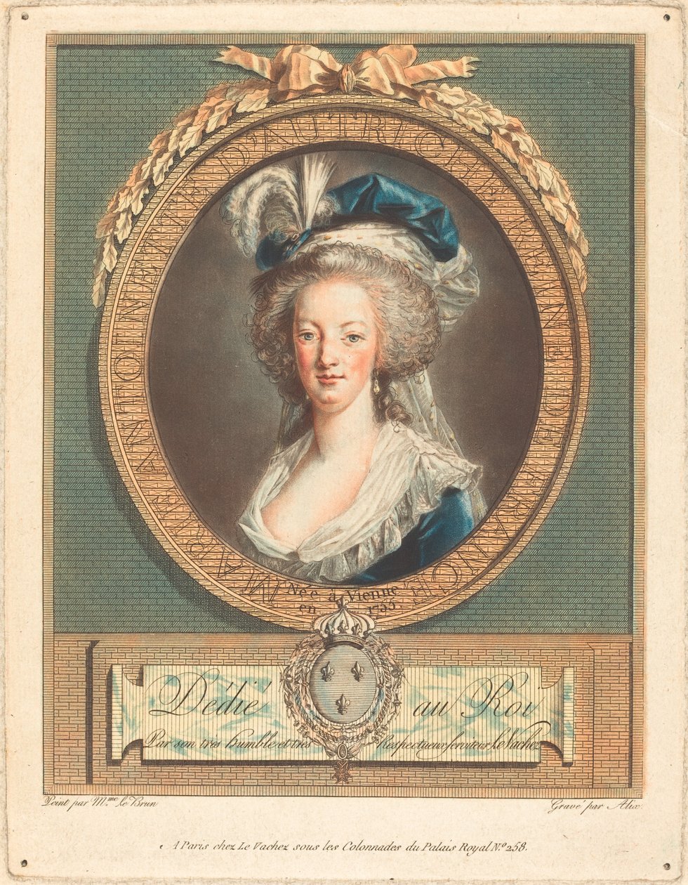 Koningin Marie-Antoinette, c. 1789 door Pierre Michel Alix