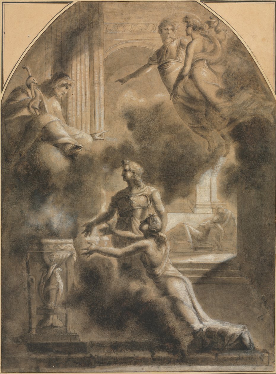 Mythologische Scene door Pierre Paul Prud