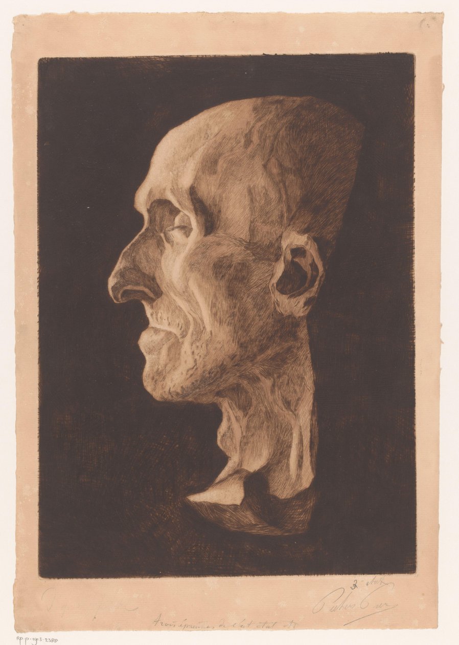 Dodenmasker van Antonio Canova door Pierre Peeters (signed by artist)