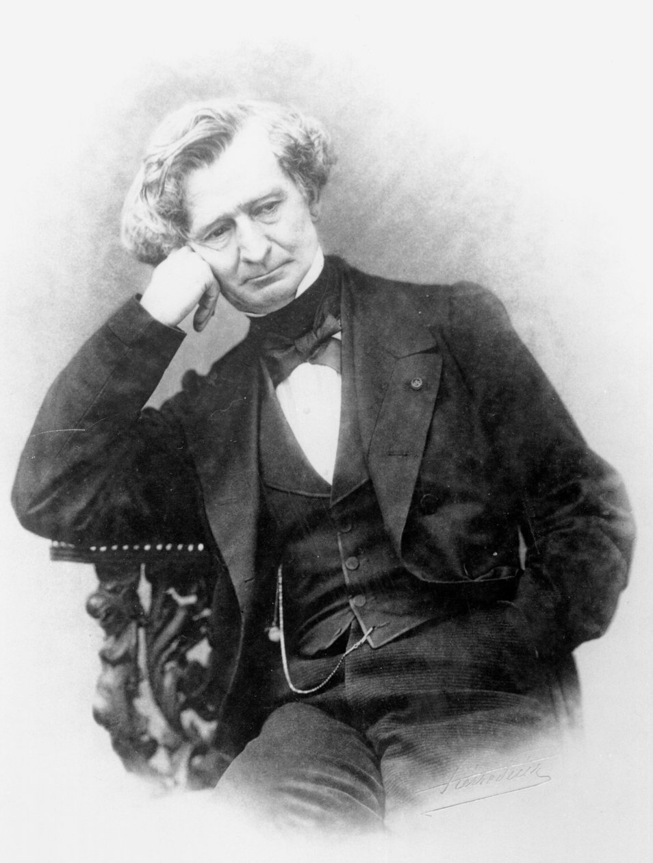 Portret van Hector Berlioz (1803-69) door Pierre Petit