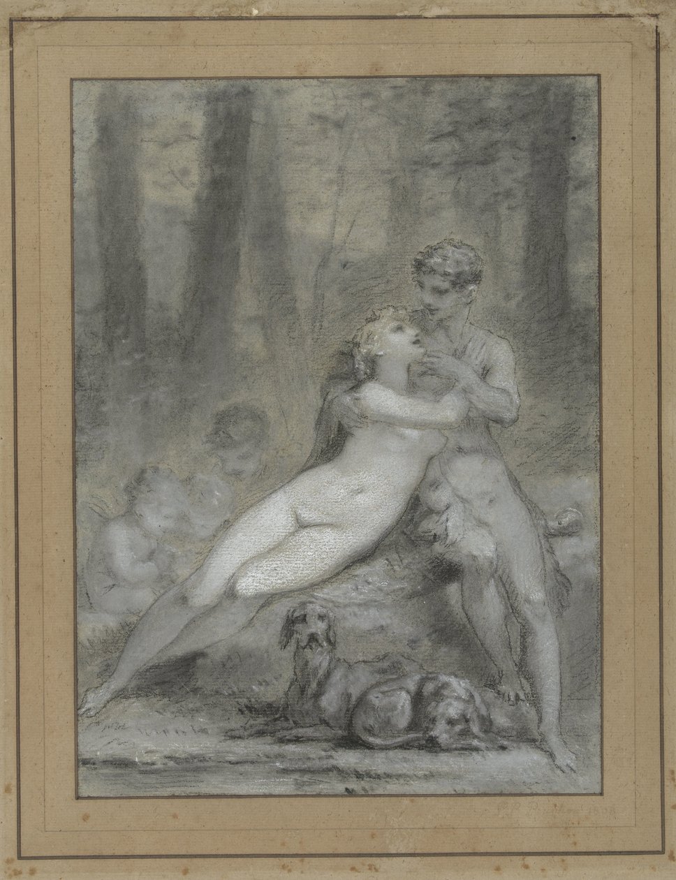Venus en Adonis door Pierre Prud