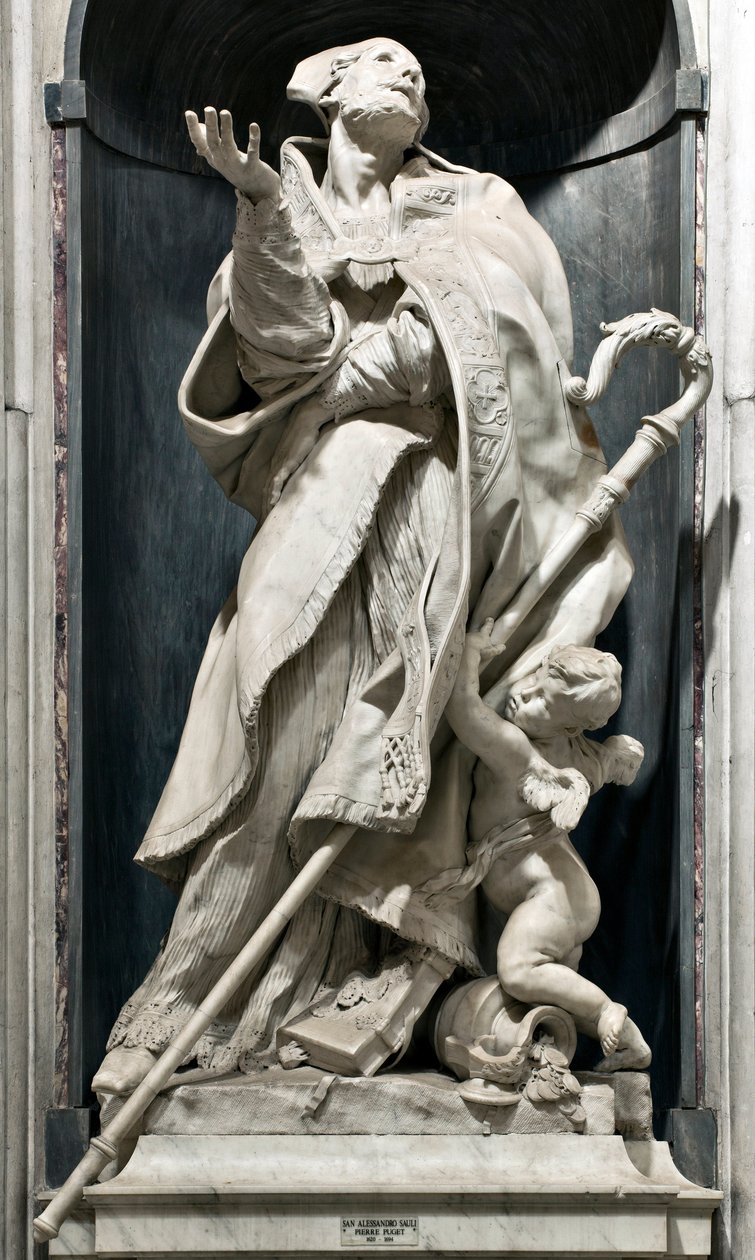 Sint Alexander Sauli (Beeldhouwwerk) door Pierre Puget